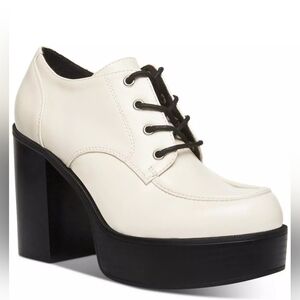 Madden Girl Womens Rileyy Patent Oxford Pump Loafers Shoes Sz, 7